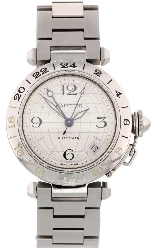 Cartier Pasha 2377 GMT Stainless Steel Automatic