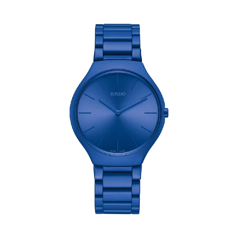 Rado True Thinline Les CouleursÂ™ Le Corbusier Spectacular Ultramarine 4320K R27092622 Unisex Watch