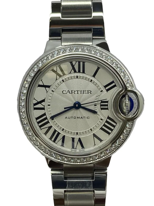 Cartier Ballon Bleu 33mm W4BB0023 Silver Dial Automatic Women's Watch