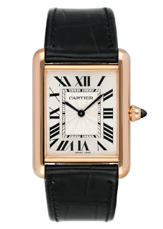 Cartier Tank Louis Large WGTA0011 18K Rose Gold Mens Watch