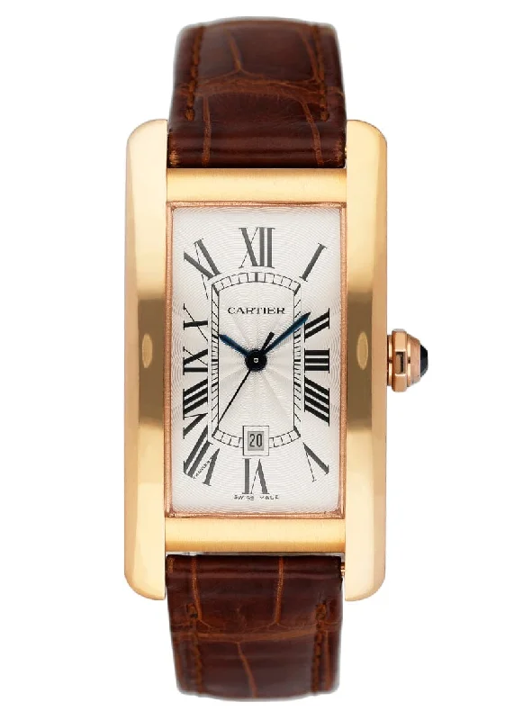 Cartier Tank Americaine W2620030 18K Rose Gold Watch