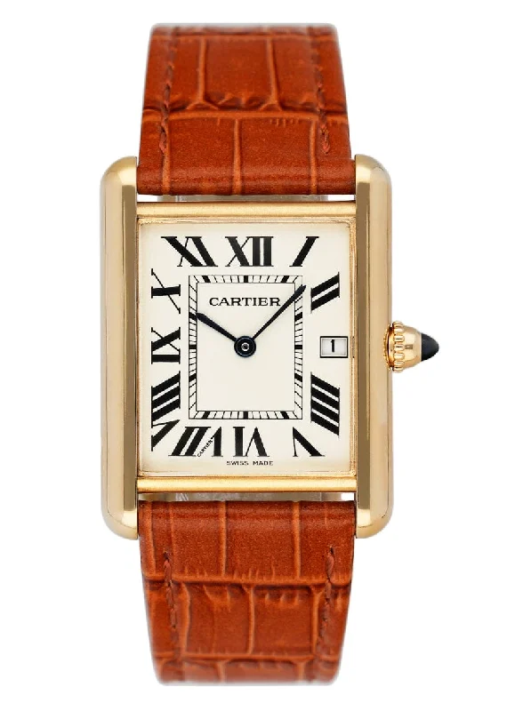 Cartier Tank Louis W1529756 18K Yellow Gold Mens Watch