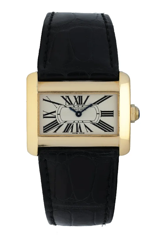 Cartier Tank Divan 18K Yellow Gold 2601 Ladies Watch