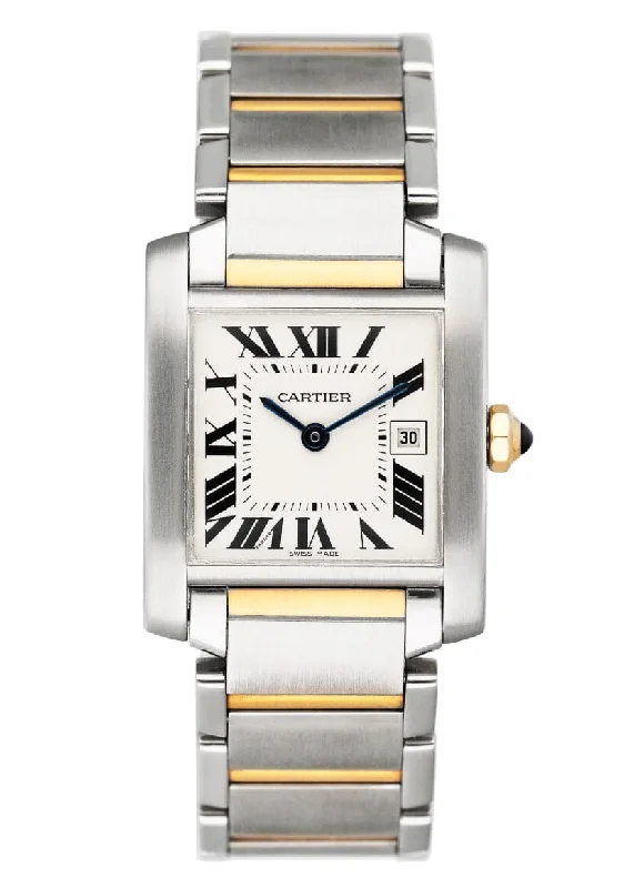 Cartier Tank Francaise W51012Q4 Two Tone Midsize Ladies Watch