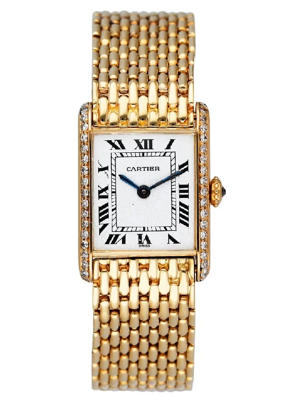 Cartier Tank Louis 6711 Diamond Bezel Ladies Watch