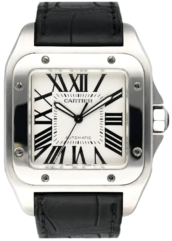 Cartier Santos-100 W20073X8 Stainless Steel Mens Watch