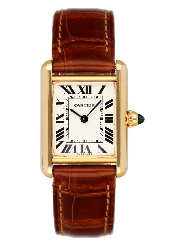 Cartier Tank Louis W1529856 18K Yellow Gold Ladies Watch Box Papers