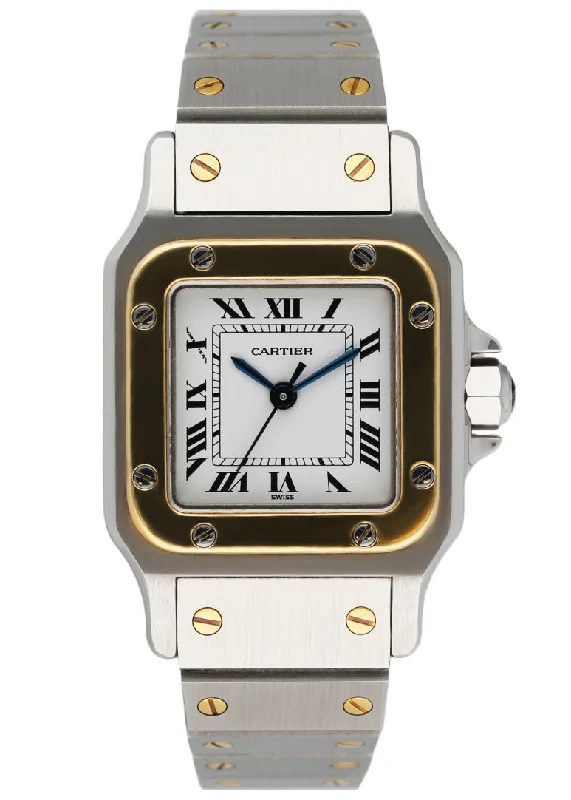 Cartier Santos Galbee Two-Tone 18K Yellow Gold Steel Ladies Watch